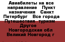 Авиабилеты на все направление › Пункт назначения ­ Санкт-Петербург - Все города Путешествия, туризм » Другое   . Новгородская обл.,Великий Новгород г.